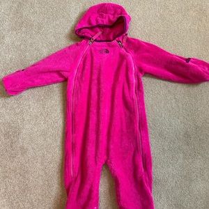 The North Face fleece coverall 12-18 months